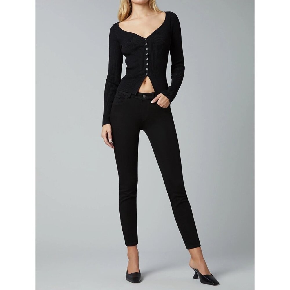 DL1961 Womens Black Emma Legging Jeans Size 30 Premium Denim Stretch